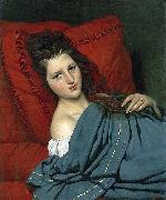 COURTOIS, Jacques Half-length Woman Lying on a Couch china oil painting reproduction